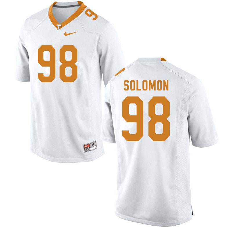 Men #98 Aubrey Solomon Tennessee Volunteers College Football Jerseys Sale-White
